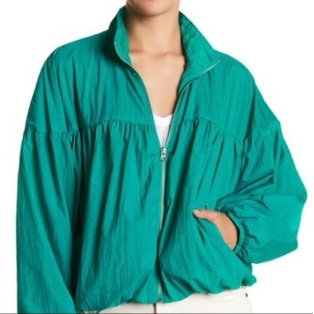 New Women’s Free People Balloon Bomber Jacket